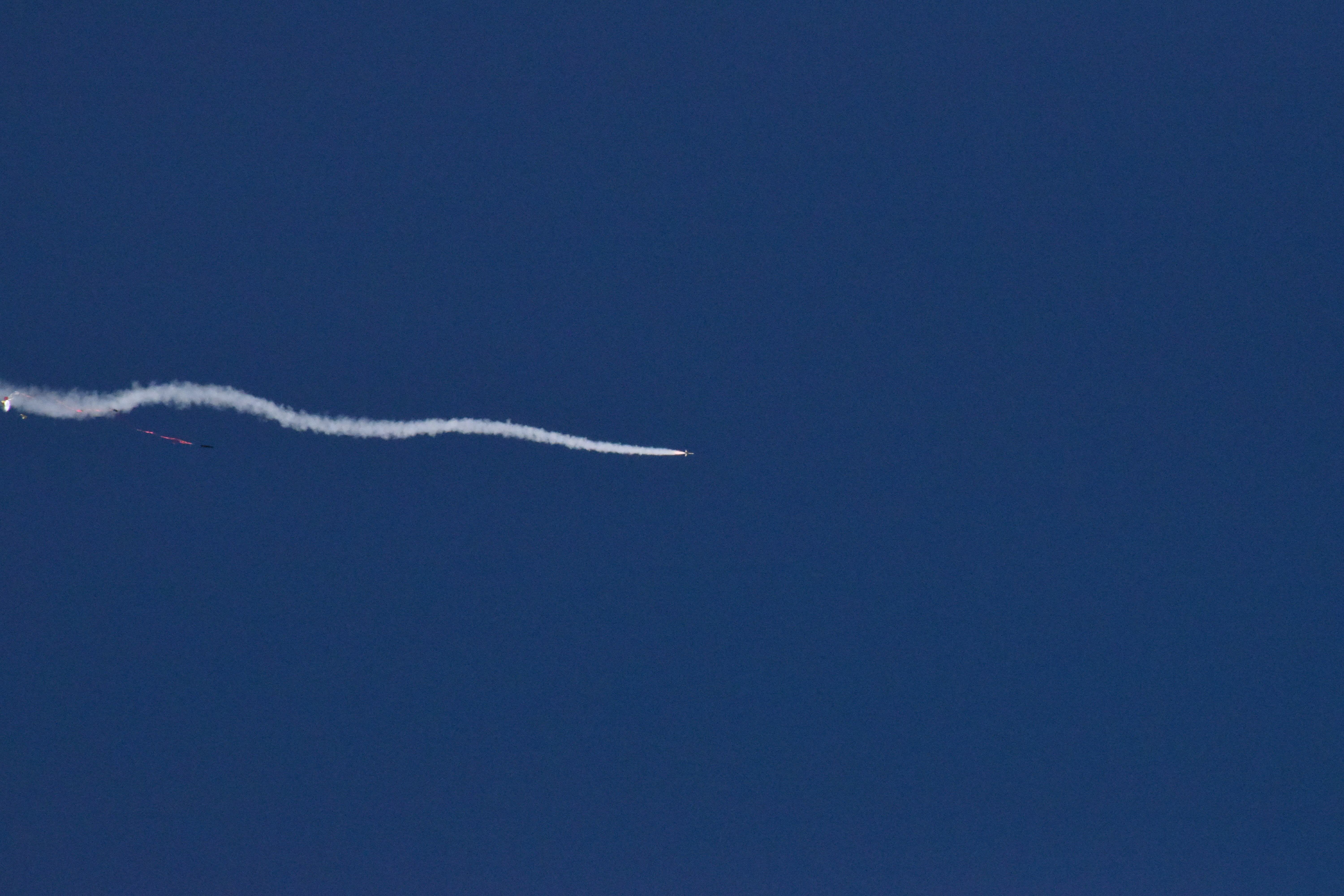 Rocket separating mid-air at Argonia 2026